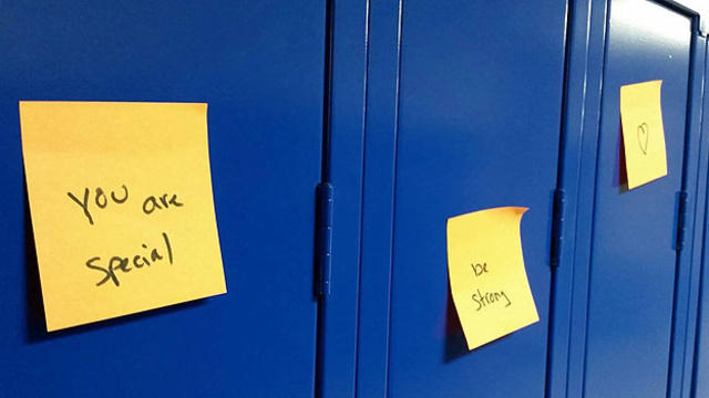 Students Hiding Positive Notes Around School - Can You Find One?